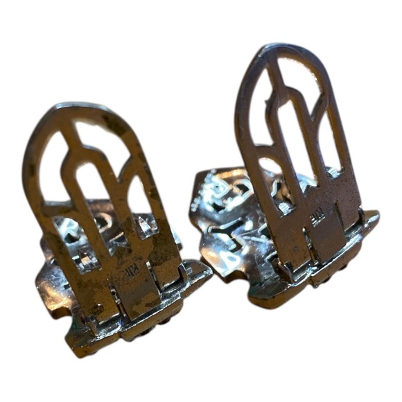 Antique art deco rhinestone shoe/fur clip pair - Picture 4 of 5